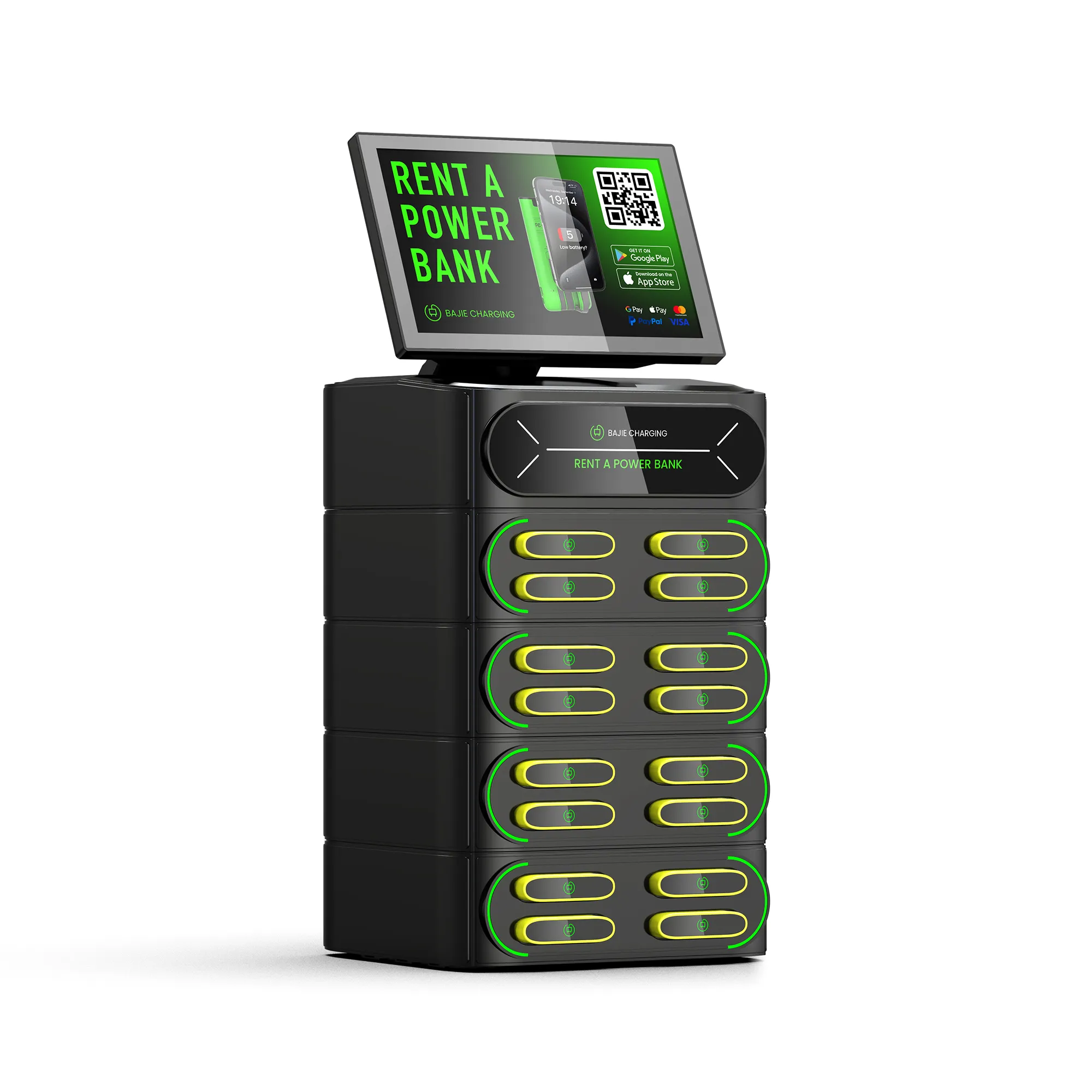 16-slot without touch screen shared power bank