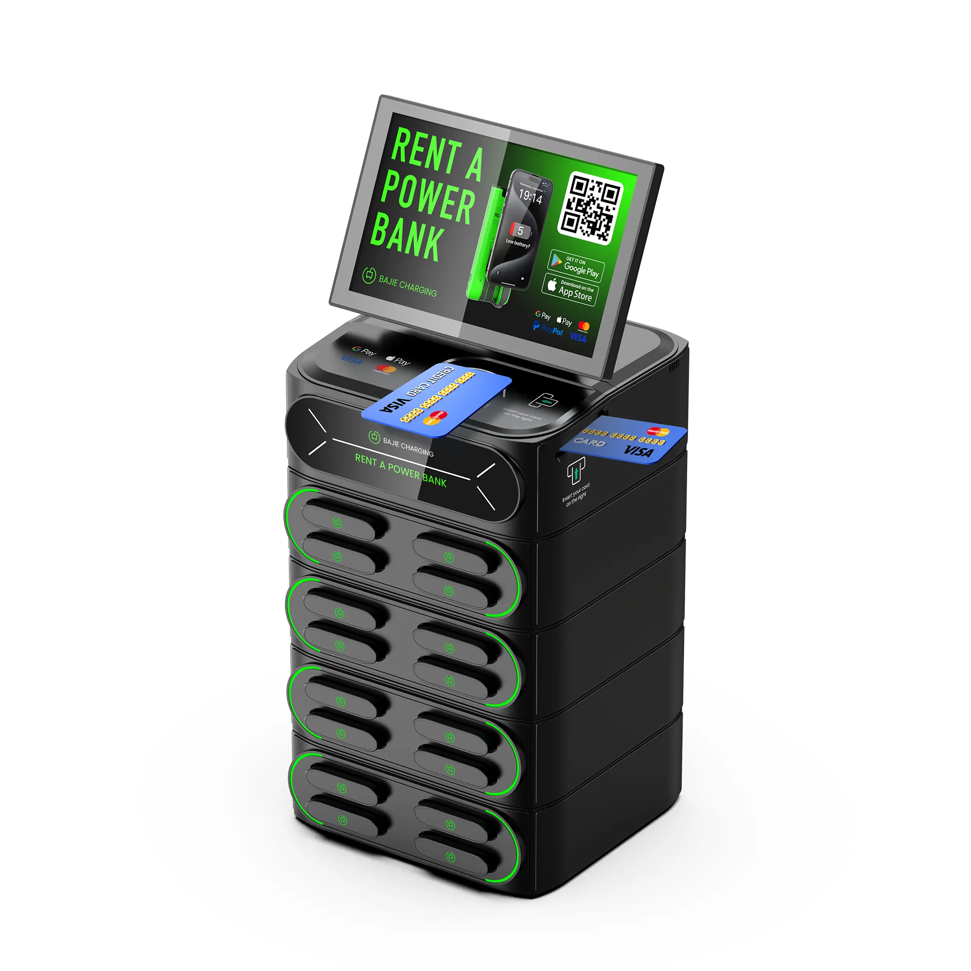 16-slot without touch screen shared power bank