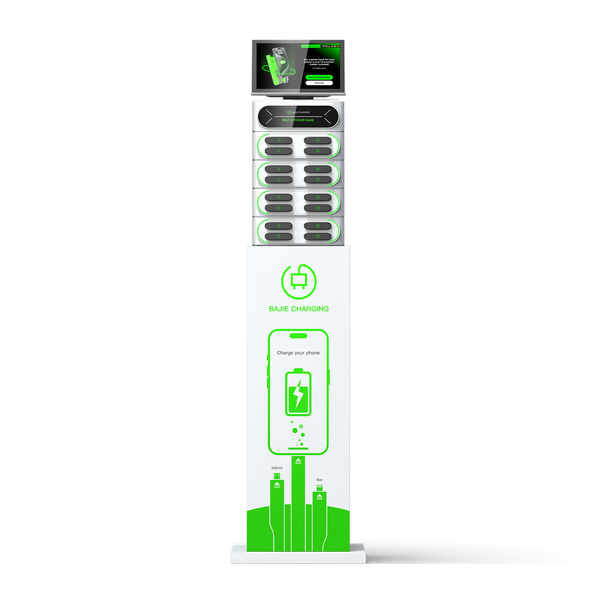 16 - Slot Power Bank Rental + Touch & POS