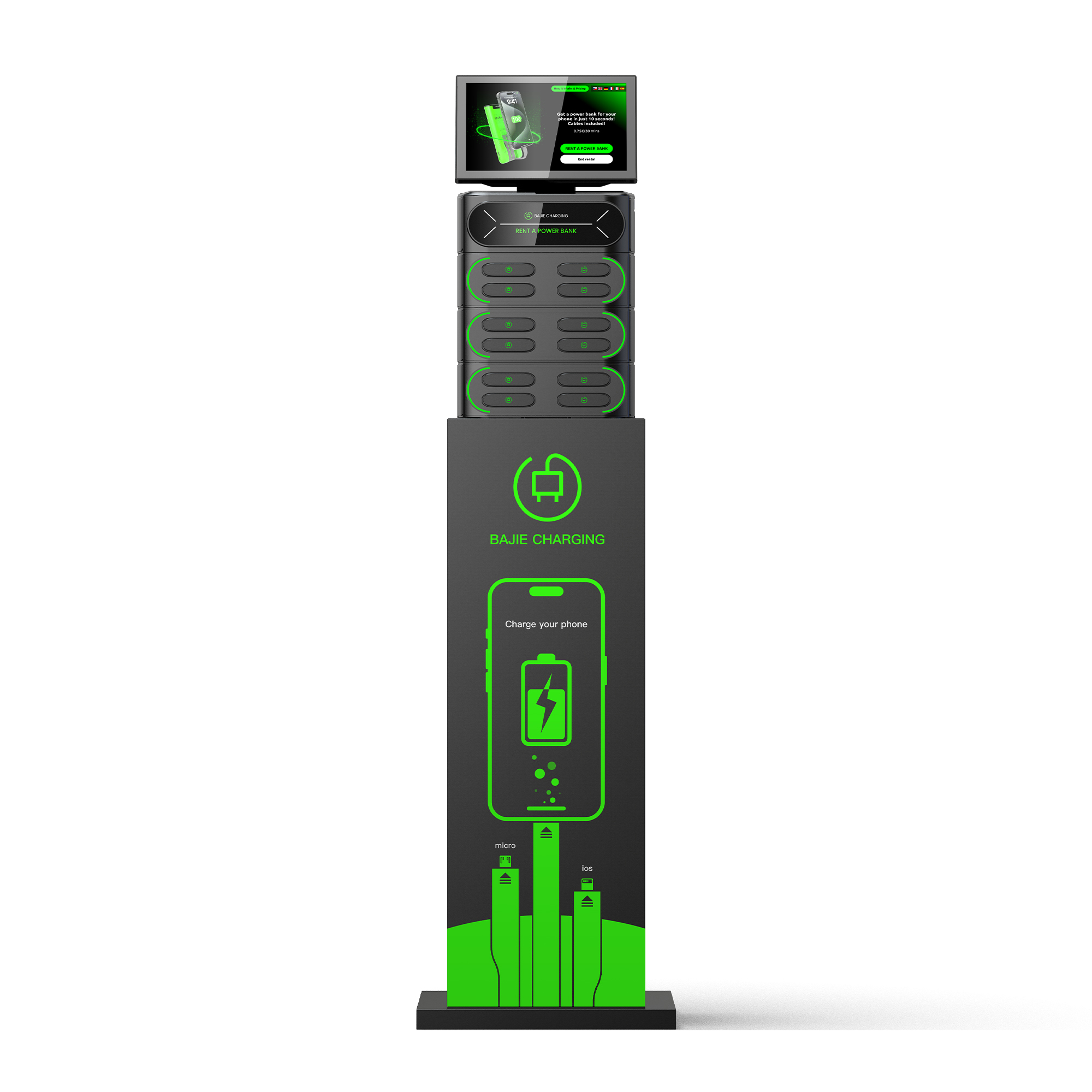 12-Slot charging Station + Touch & POS