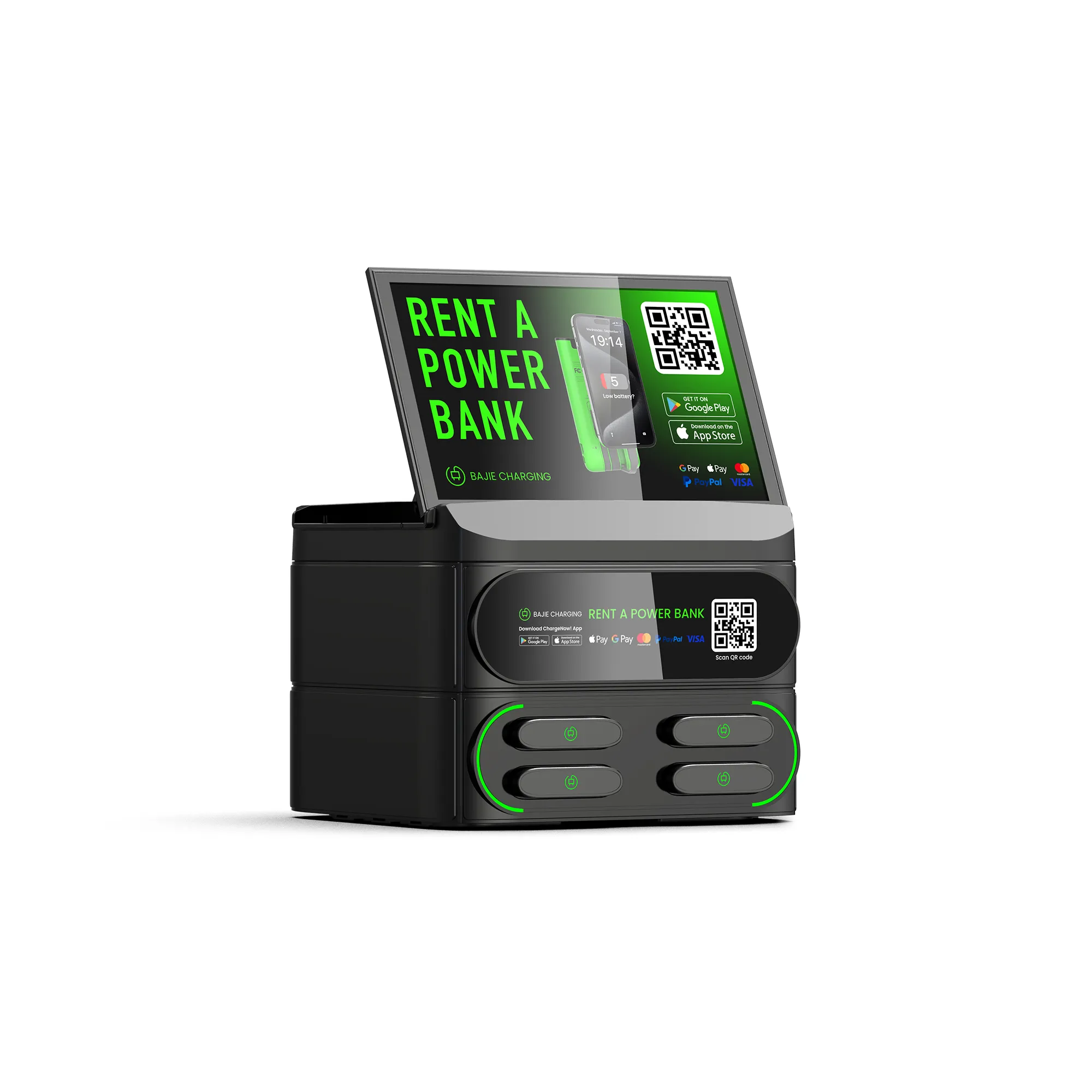 ​​4-Slot Stackable Mobile Charging Station