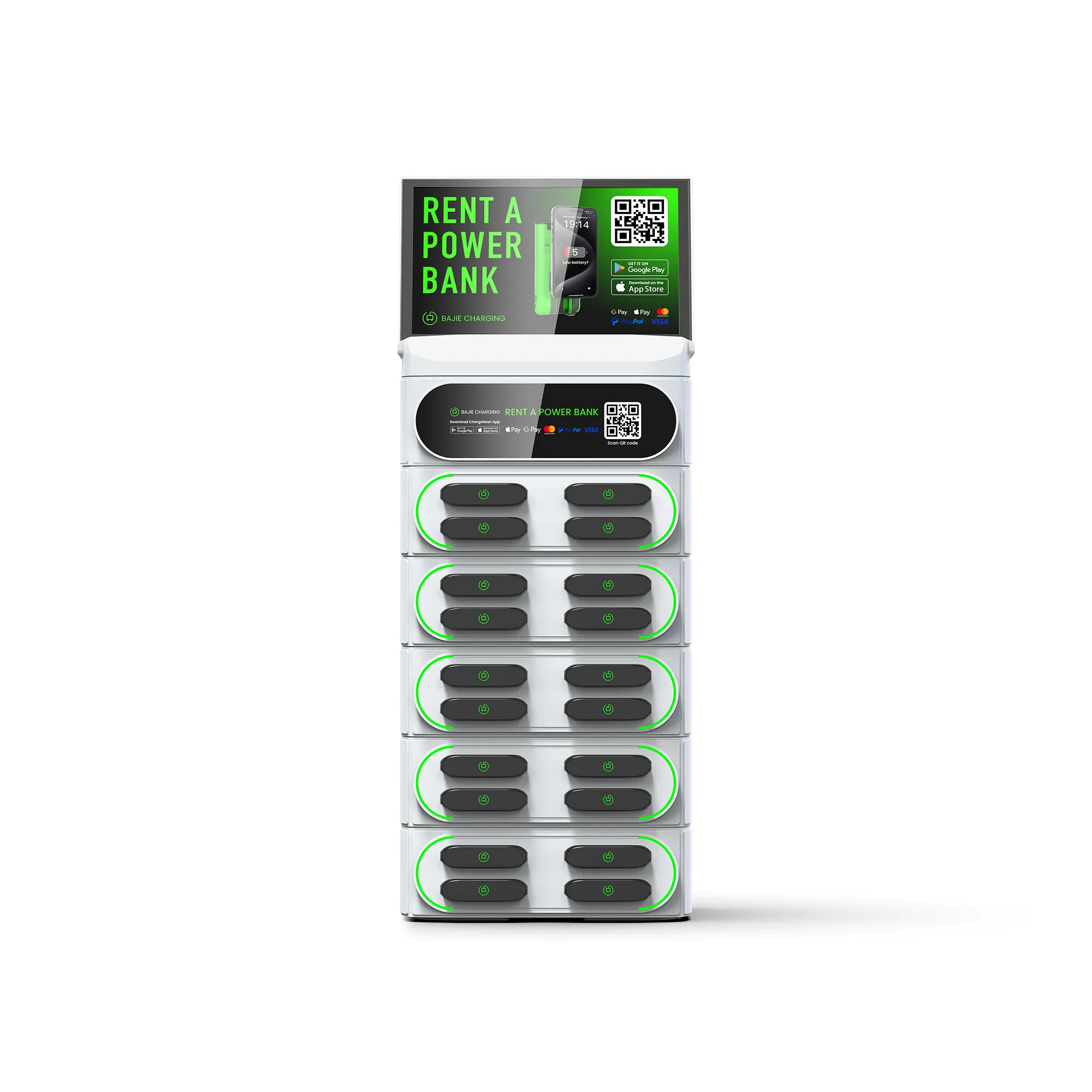 20-Slot Stackable Shared Power Bank Station​​