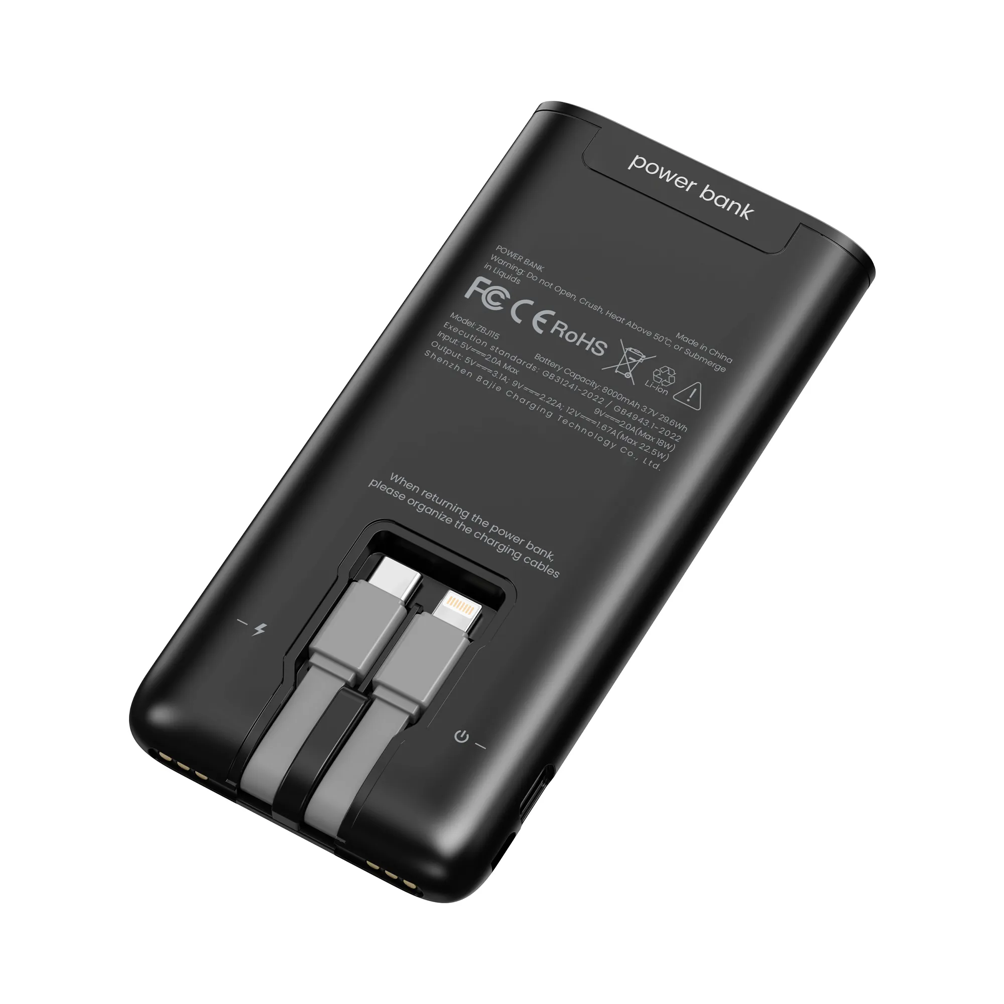 Fast-Charging 8000mAh Power Bank