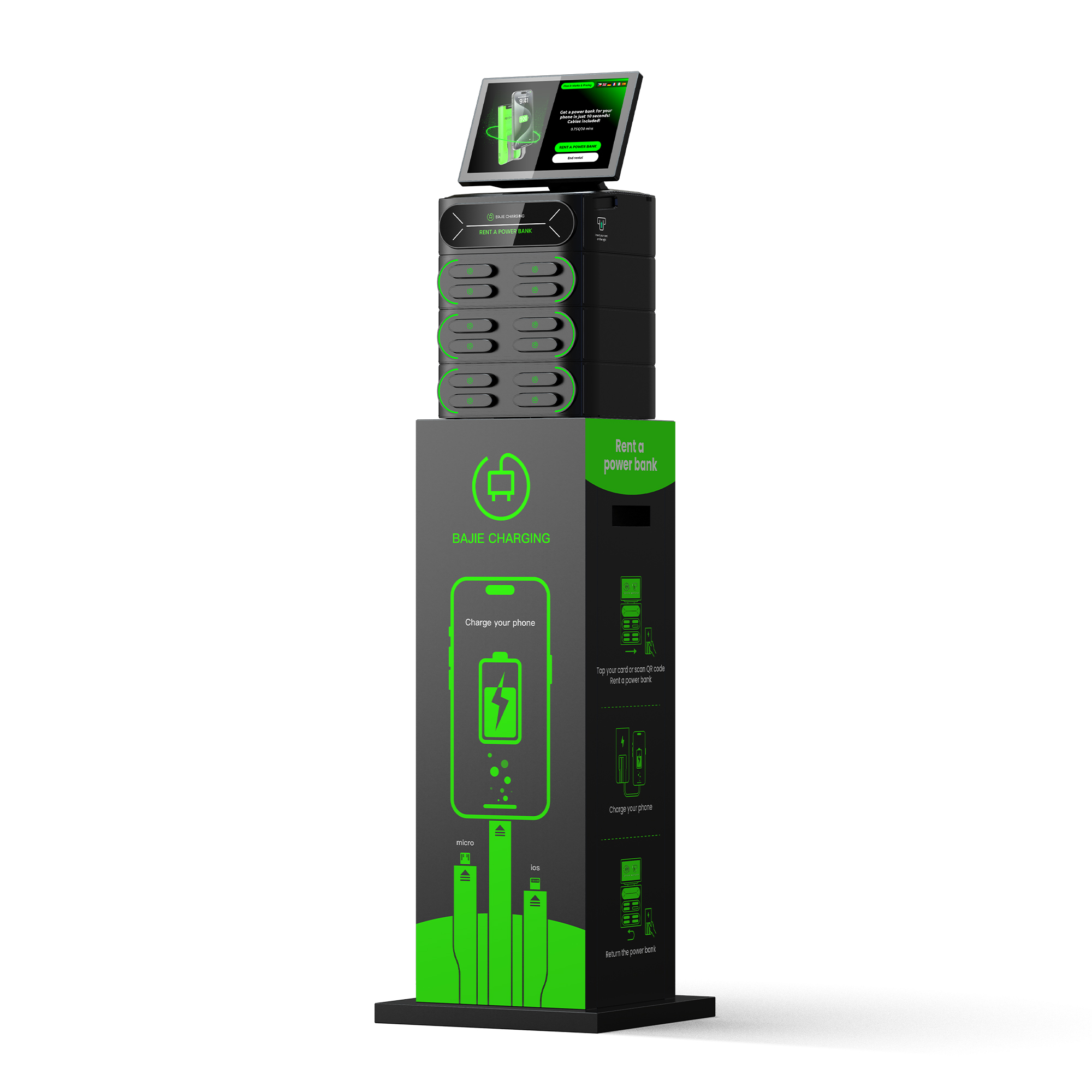 12-Slot charging Station + Touch & POS