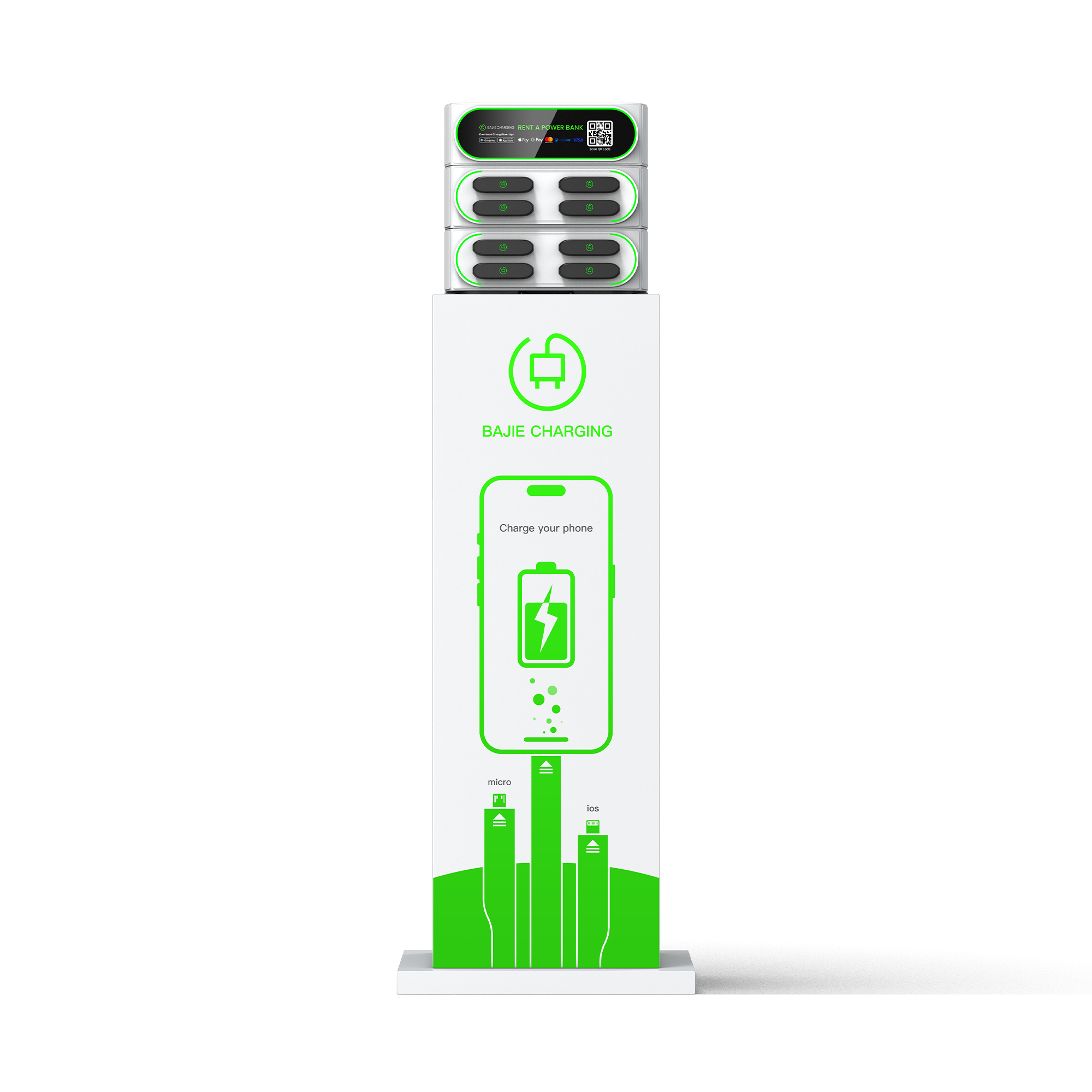 8 slots Stackable Charging Station + Display Stand
