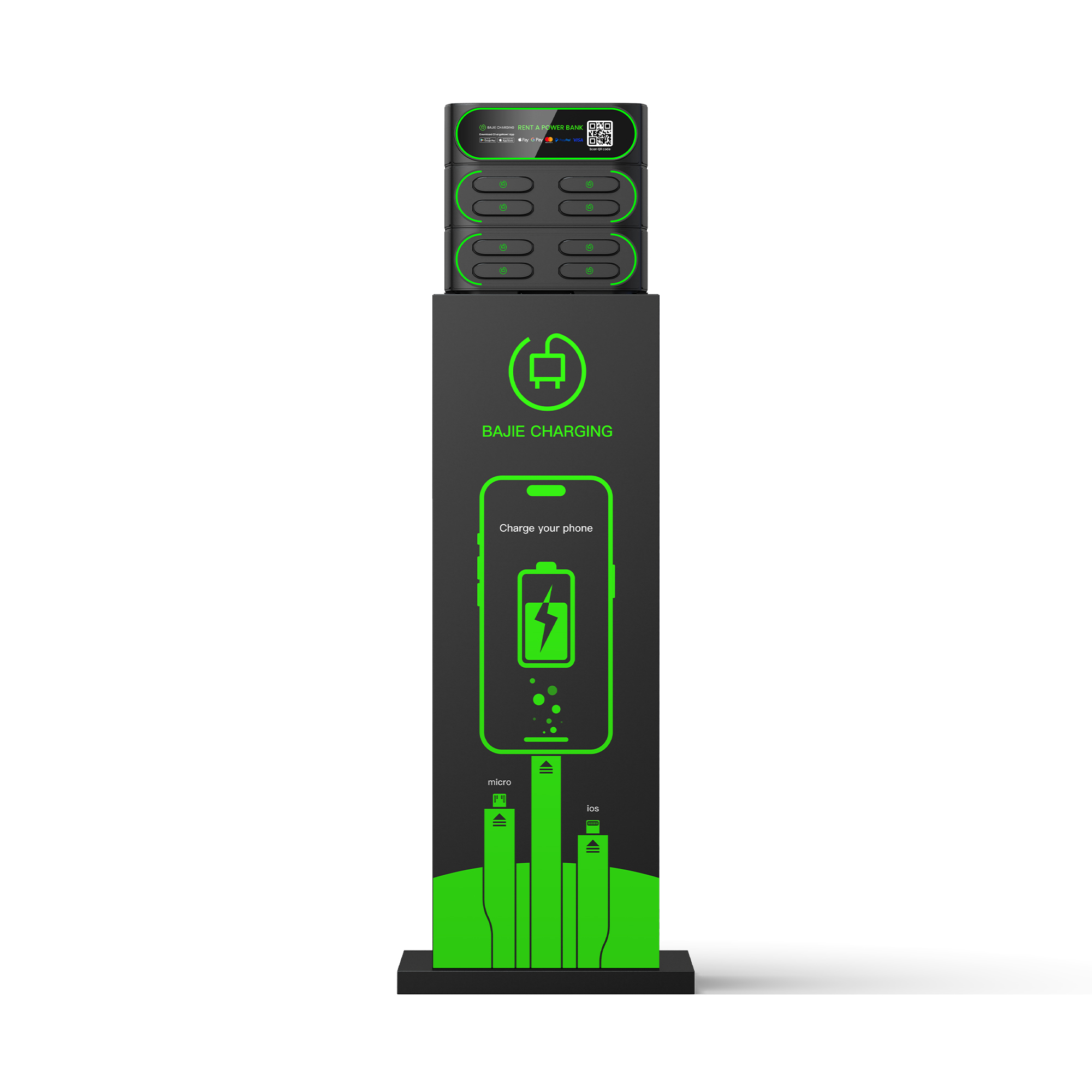 8 slots Stackable Charging Station + Display Stand