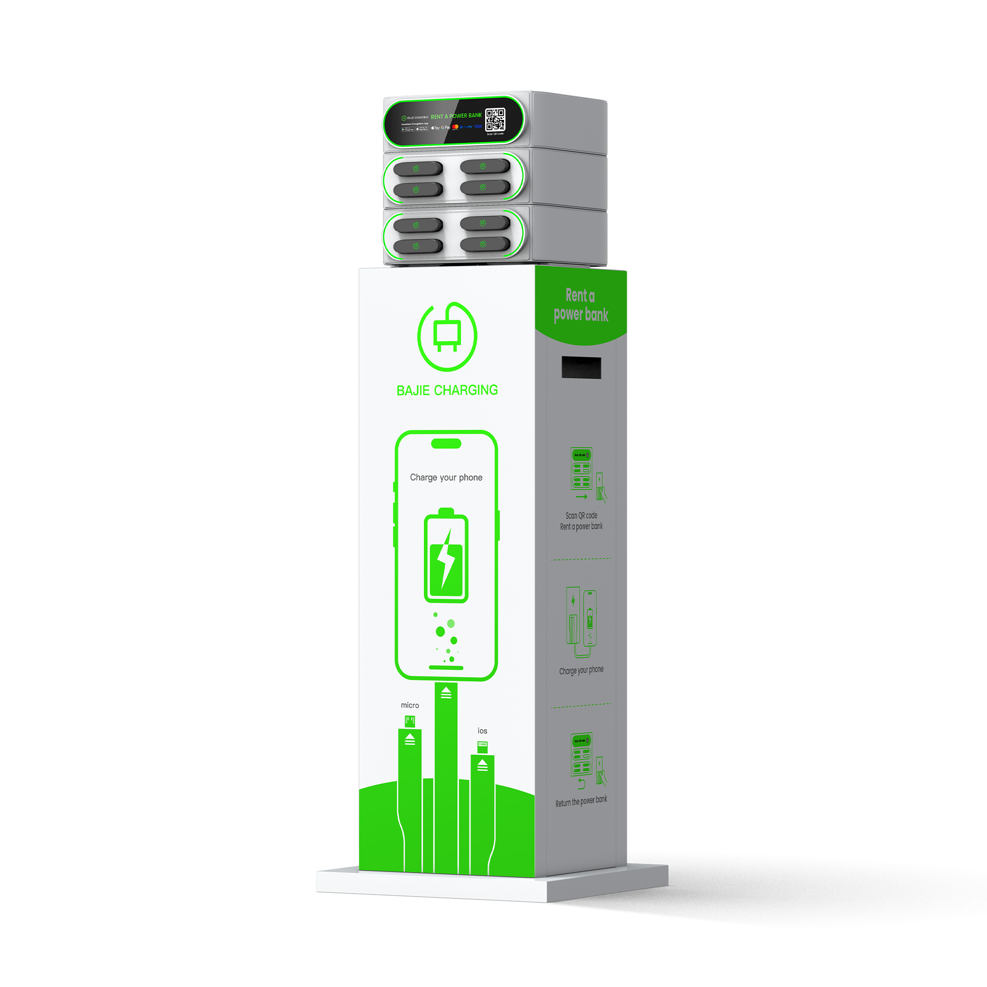 8 slots Stackable Charging Station + Display Stand