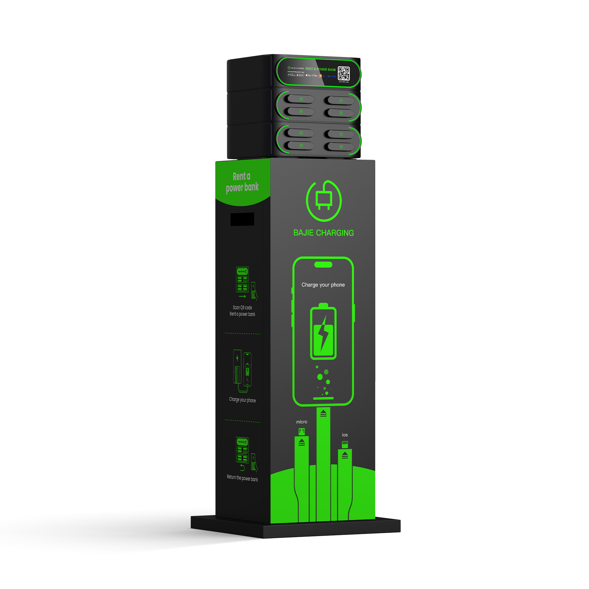 8 slots Stackable Charging Station + Display Stand