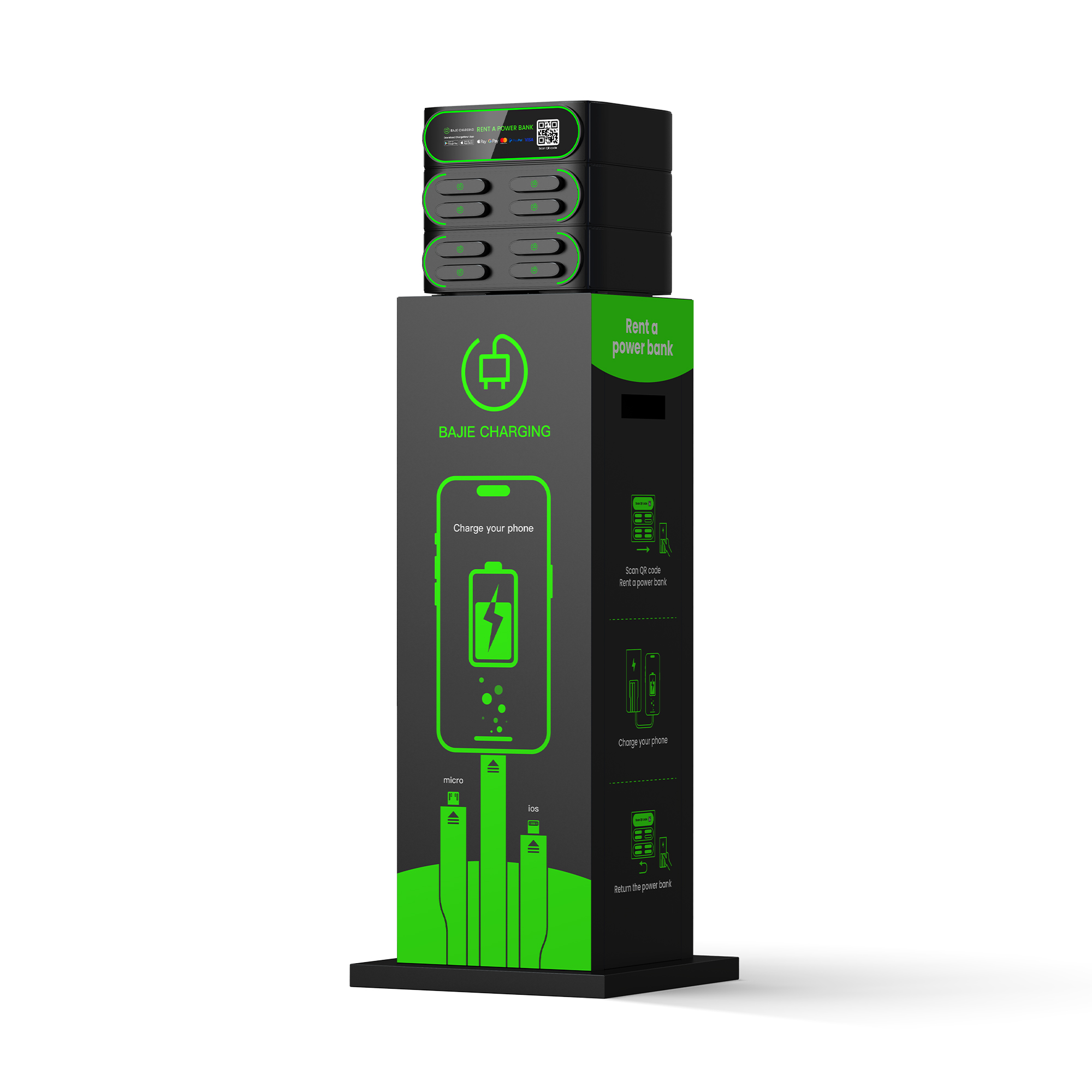 8 slots Stackable Charging Station + Display Stand