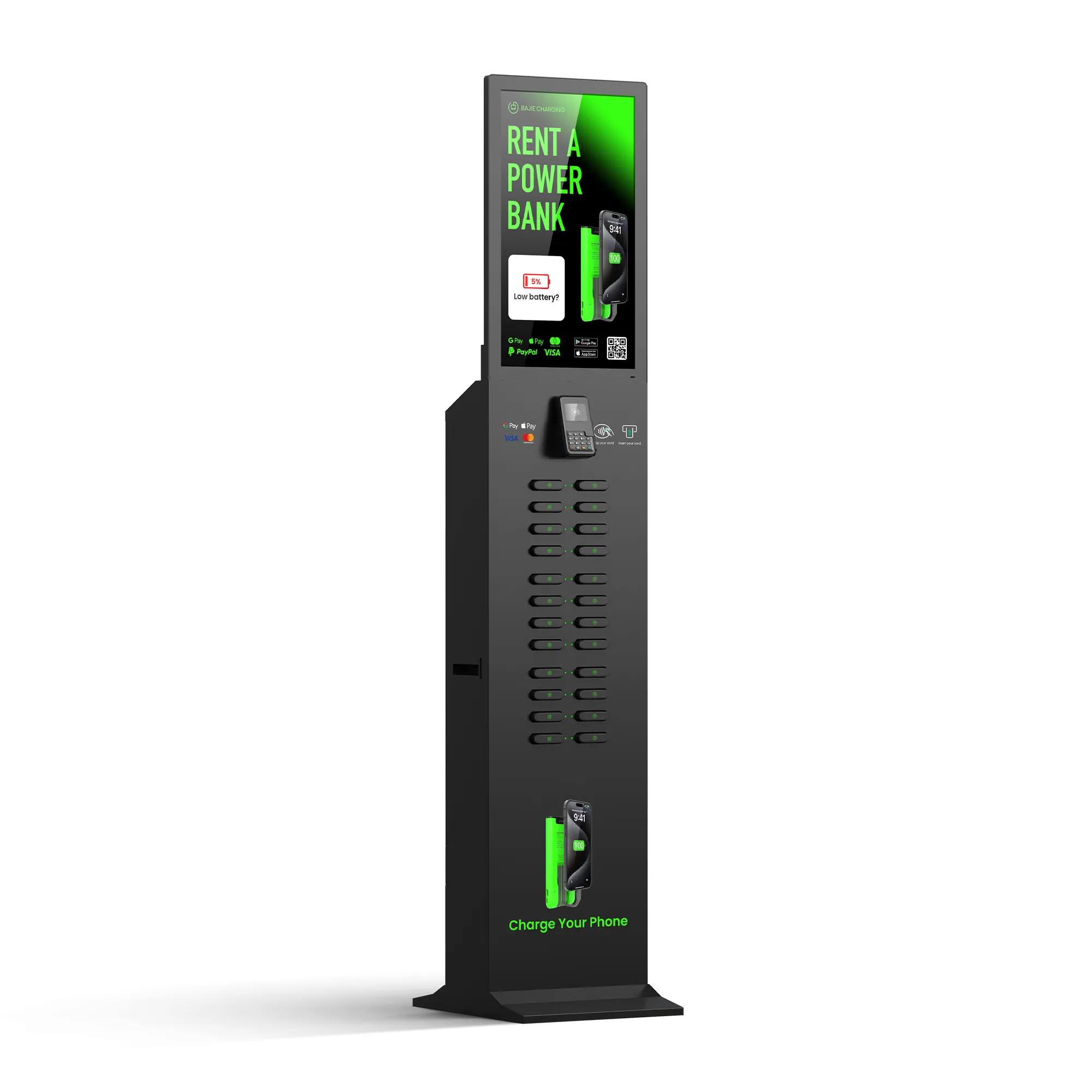 24-Slot Power Bank Kiosk (POS System)