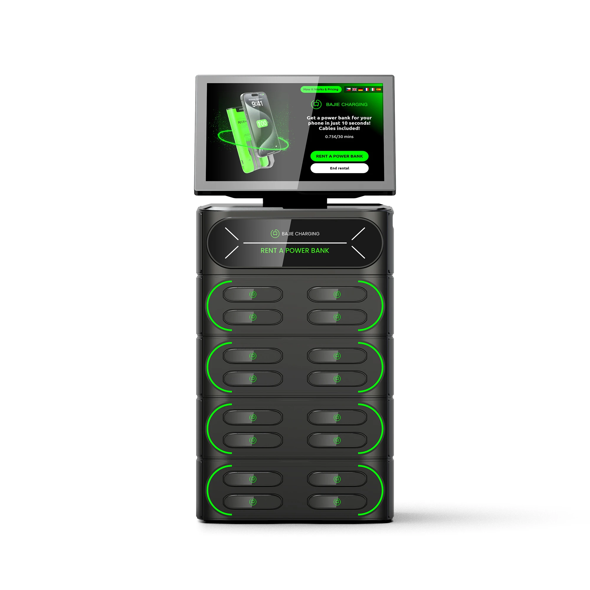 16 - Slot Power Bank Rental + Touch & POS